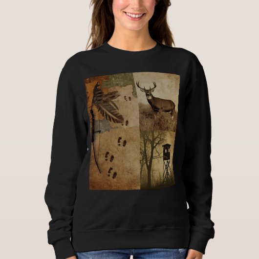Sweatshirt Chasse à l'arc au cerf de Virginie vintage (Devant)
