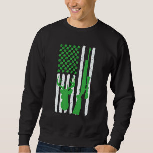 Sweatshirt Chasse au cerf avec Jour de la Saint Patrick d'arm