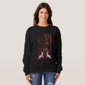 Sweatshirt Chasse aux cerfs Patriotique Us Chasse aux wapitis (Devant entier)