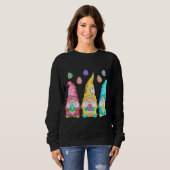 Sweatshirt Chasse Aux Oeufs Gnomes De Pâques - Mignons Gnomes (Devant entier)