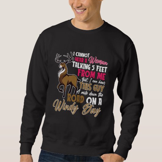 Sweatshirt Chasse Drôle Cerf (Devant)