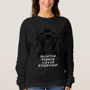 Sweatshirt Chasse Pêche Amour Quotidien Chasse Hobby Chasseur