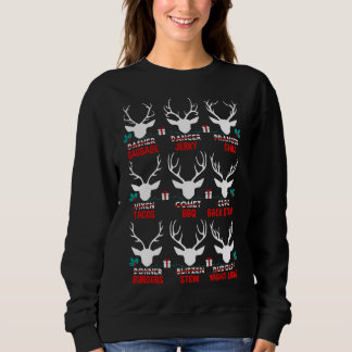 Sweatshirt Chasseur amusant de tous les rennes de Père Noël m