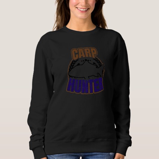 Sweatshirt Chasseur de carpes Pêche à la carpe (Devant)