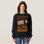 Sweatshirt Chasseur De Poulets Dindons Cute Tops Thanksgiving (Devant entier)