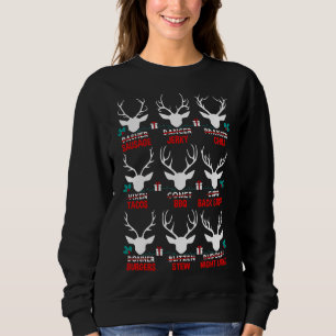 Sweatshirt Chasseur drôle de tous les Père Noël_s Reindeers m