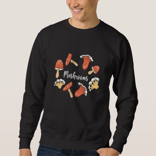 Sweatshirt Chasseurs de Morilles Cueillette de Champignons (Devant)