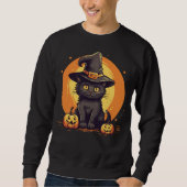 Sweatshirt Chat à chaton pour Halloween (Devant)