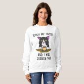 Sweatshirt Chat agacé Cute Kitty Scratch You Café (Devant entier)