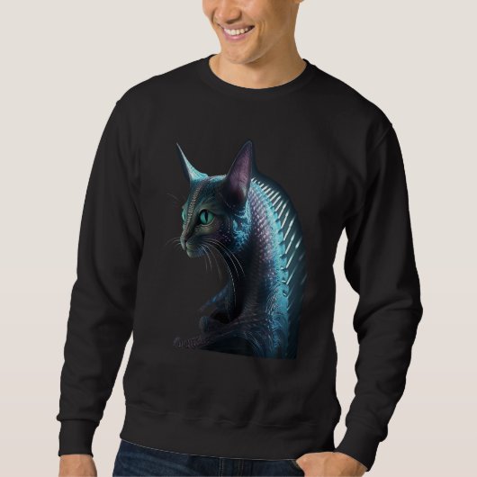 Sweatshirt Chat Alien (Devant)