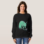 Sweatshirt Chat Alien Avec Poisson (Devant entier)