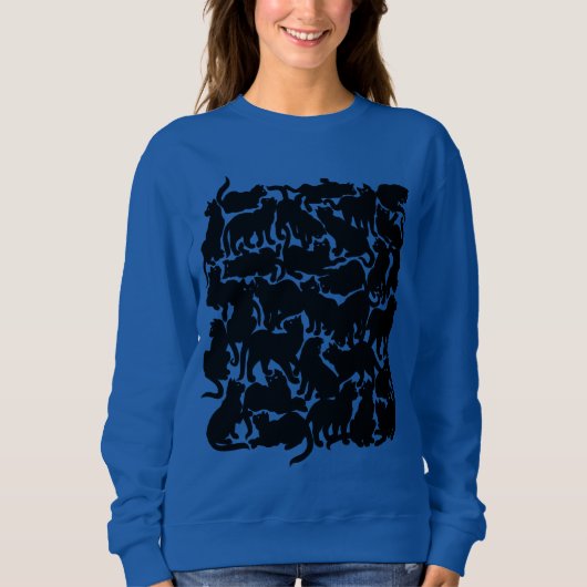 Sweatshirt Chat Art Jersey féminin classique chemise de chat  (Devant)
