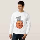 Sweatshirt Chat avec basket (Devant entier)