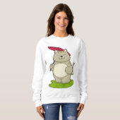 Sweatshirt Chat avec parapluie (Devant entier)