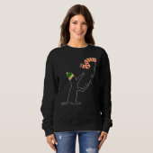 Sweatshirt Chat Ballon Écharpe Noël Pyjama Mignon Chat Chaton (Devant entier)