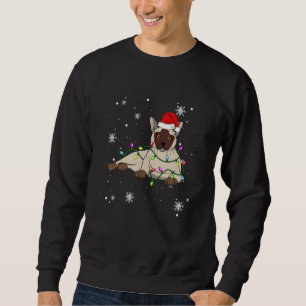 Sweatshirt Chat birman illuminations de Noël Chat de Noël Pèr