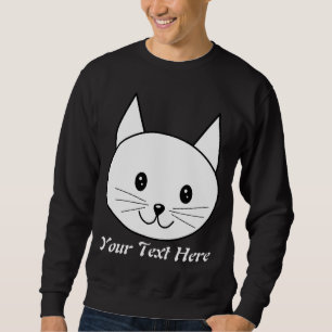 Sweatshirt Chat blanc