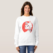 Sweatshirt Chat blanc mignon (Devant entier)