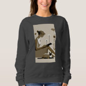 Sweatshirt Chat&bouddles lecture livres, design chatonT-shirt (Devant)