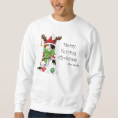 Sweatshirt Chat Calico de Noël amusant (Devant)