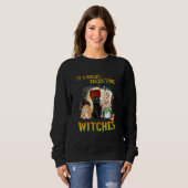 Sweatshirt Chat C'est l'heure de Hocus Pocus Sorcières Design (Devant entier)