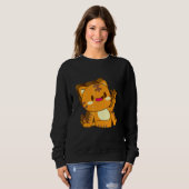 Sweatshirt Chat Chaton Minou Multicouche Paix Détendu Mignon (Devant entier)
