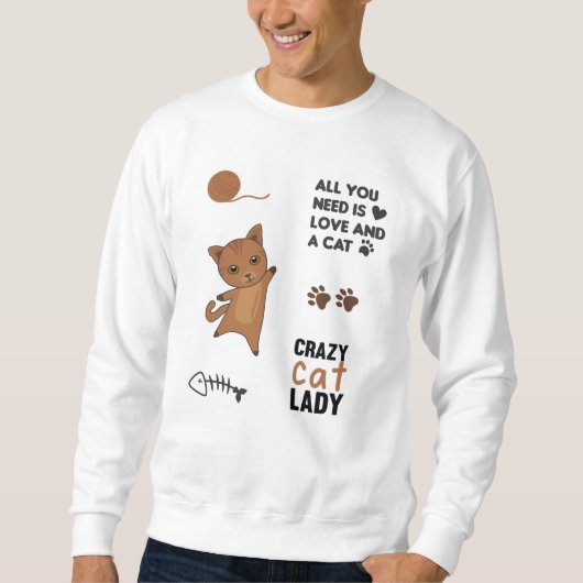 Sweatshirt Chat Chats Noirs Sticker Set Sayings Paws (Devant)