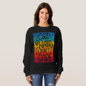 Sweatshirt Chat Cheveux Ne S'Occupe Pas Chat (Devant entier)