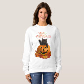 Sweatshirt Chat Citrouille (Devant entier)