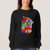 Sweatshirt Chat coloré Kitten (Devant)