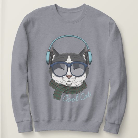 Sweatshirt Chat cool (Design devant)