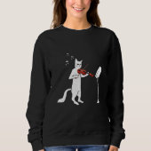 Sweatshirt Chat cool Jouer du violon (Devant)