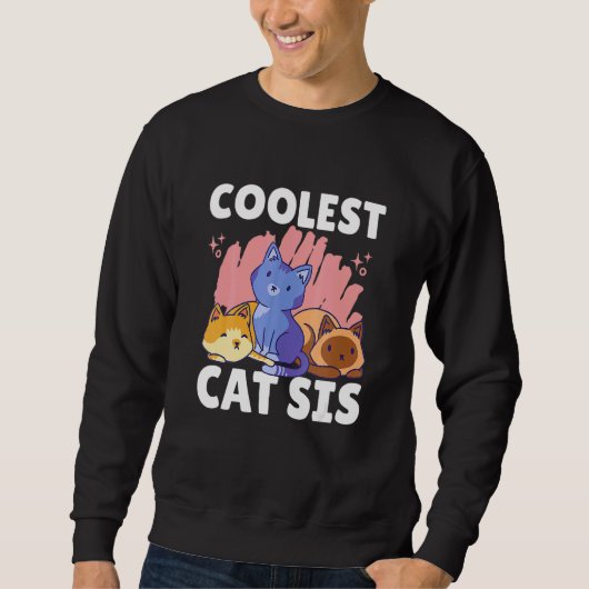 Sweatshirt Chat Coolle Sis Avec Chats (Devant)