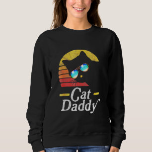 Sweatshirt Chat Daddy Vintage 80s Chat Retro Lunettes de sole