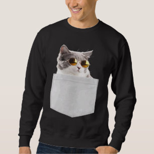 Sweatshirt Chat Dans La Poche Sortir Chat Cute Pékin Dans Le 