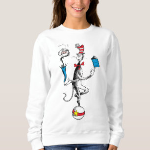Sweatshirt Chat dans l'équilibre du chapeau