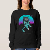 Sweatshirt Chat dans l'espace Chat spatial Nerd 2 (Devant)