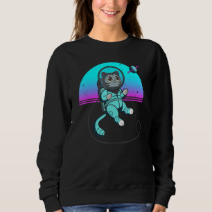 Sweatshirt Chat dans l'espace Chat spatial Nerd 2