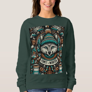 Sweatshirt Chat dans un Casquette d'hiver