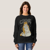 Sweatshirt Chat de graisse Chonk Échelle Chonky Chubby Kitten (Devant entier)