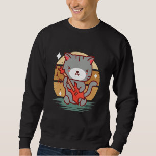 Sweatshirt Chat de guitare électrique pour guitariste artiste