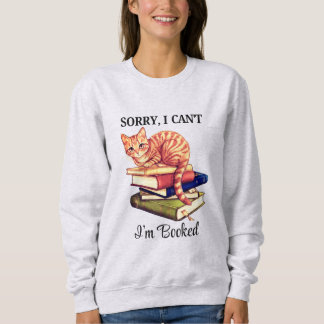 Sweatshirt Chat de lecture cosy - Je suis pris
