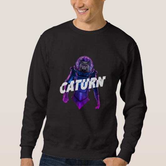Sweatshirt Chat de l'espace Caturn Astronaute (Devant)