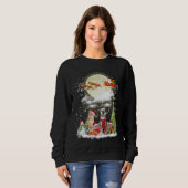 Sweatshirt Chat de Noël à Santa Hat Joyeux Noël Kitty X (Devant entier)