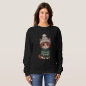 Sweatshirt chat de Noël, amoureux des chats (Devant entier)