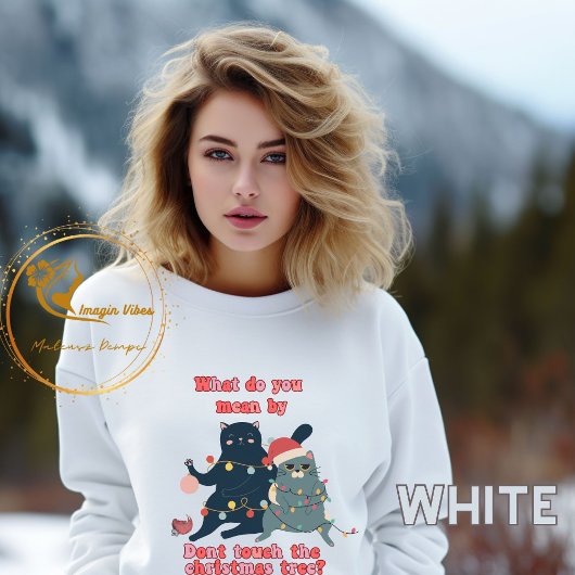 Sweatshirt Chat de Noël amusant