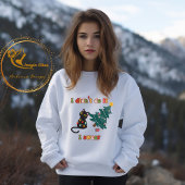 Sweatshirt Chat de Noël amusant