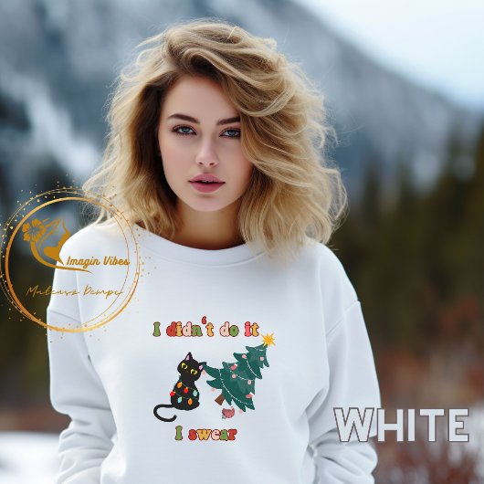 Sweatshirt Chat de Noël amusant