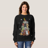 Sweatshirt Chat de Noël moche Chat Arbre - Drôle Chat G (Devant entier)