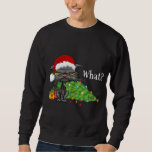 Sweatshirt Chat de Noël What Bed Chat Santa Hat Christmas T<br><div class="desc">Noël Chat What Bored Chat Santa Hat Noël Arbre Noël Noël Noël</div>
